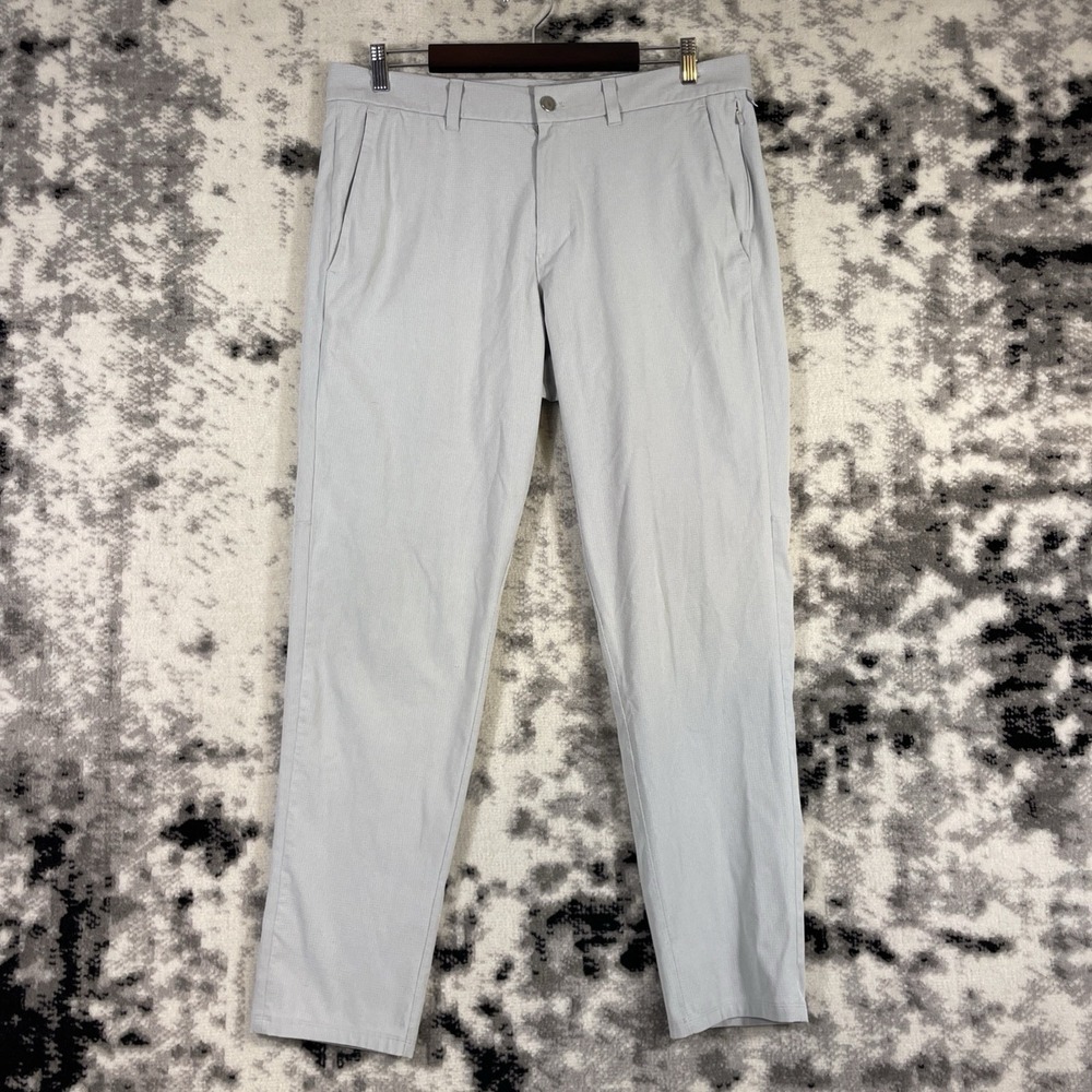 Lululemon Commission Pants Mens Size 35x29 Ventlight Silver Stretch Office Golf‎